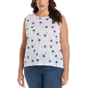 Plus Size Crochet Trim Sleeveless Top